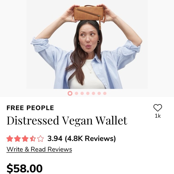 Free People Distressed Vegan Wallet - Picture 6 of 7